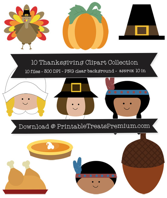 10 Thanksgiving Clipart Collection