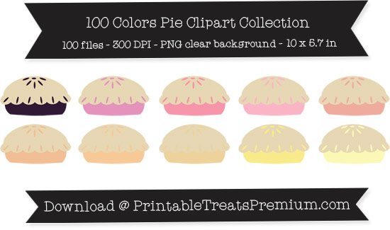 100 Colors Pie Clipart Collection