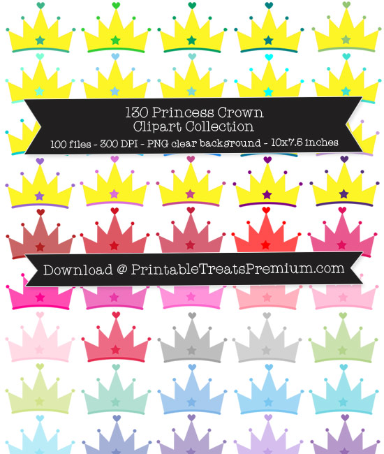 Princess Crown Clip Art Pack
