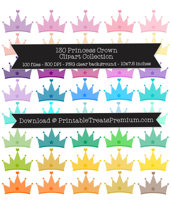 130 Princess Crown Clipart Collection