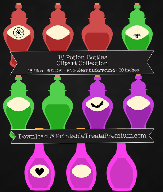 Potion Bottles Clipart Pack