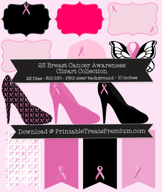 23 Breast Cancer Awareness Clipart Collection