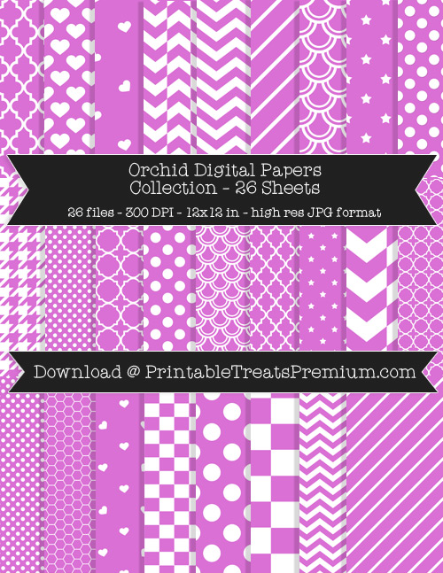 26 Orchid Digital Papers Collection