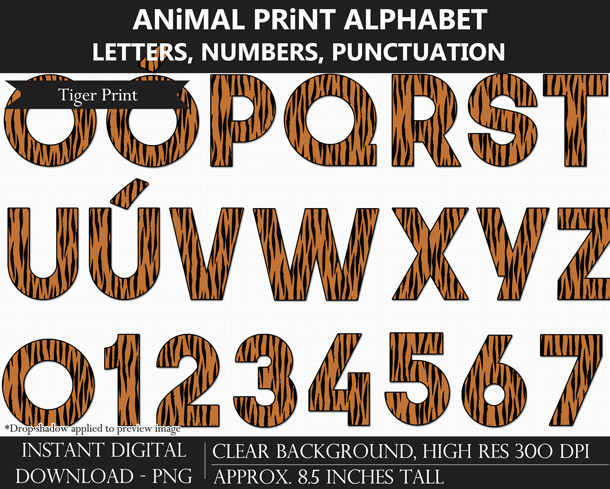 Love these fun animal print alphabet clip art for bulletin boards and scrapbooking!