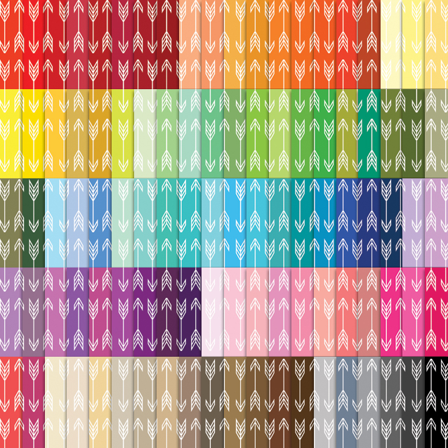 100 Colors Arrows Digital Paper Pack