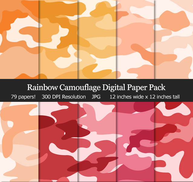 Super cute camo digital papers for my scrapbook, cards and birthday parties!