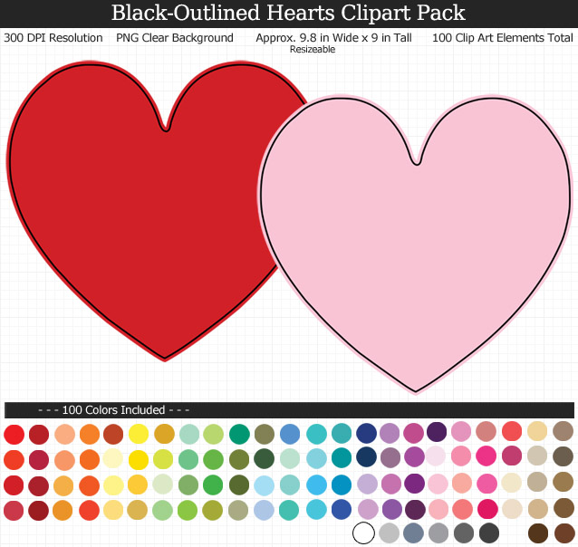 Hearts Clipart Pack