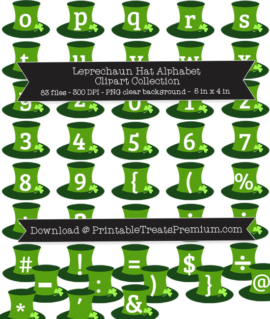 Leprechaun Hat Alphabet Clipart Collection