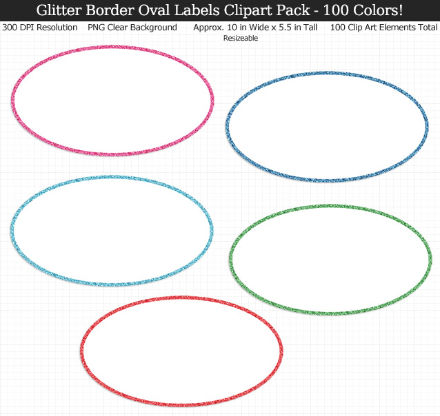 Love these rainbow oval labels clipart for my binders and planner. 100 colors!