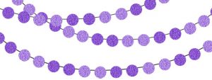 Purple Glitter Bunting Banner Clipart Pack