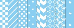 26 Baby Blue Digital Papers Collection