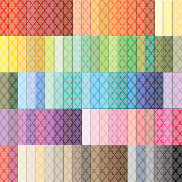 100 Colors Tinted Moroccan Tile Digital Paper Pack