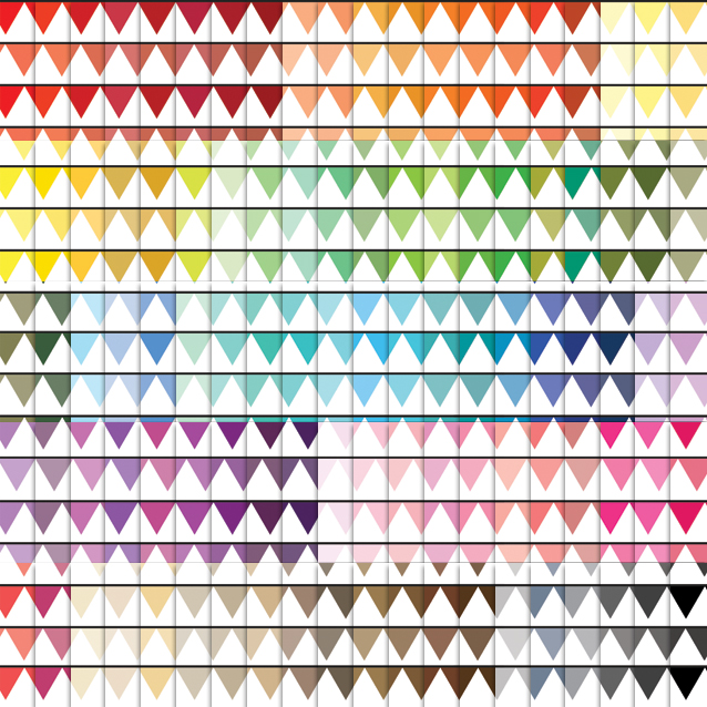 100 Colors Tinted Pennant Flags Digital Paper Pack