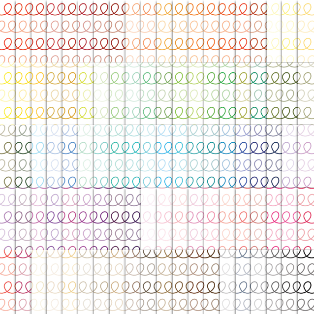 100 Colors White Background Loops Digital Paper Pack